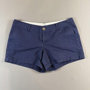 Lilly Pulitzer Callahan Chino Shorts Womens 16 Blue Jacquard Geometric Summer